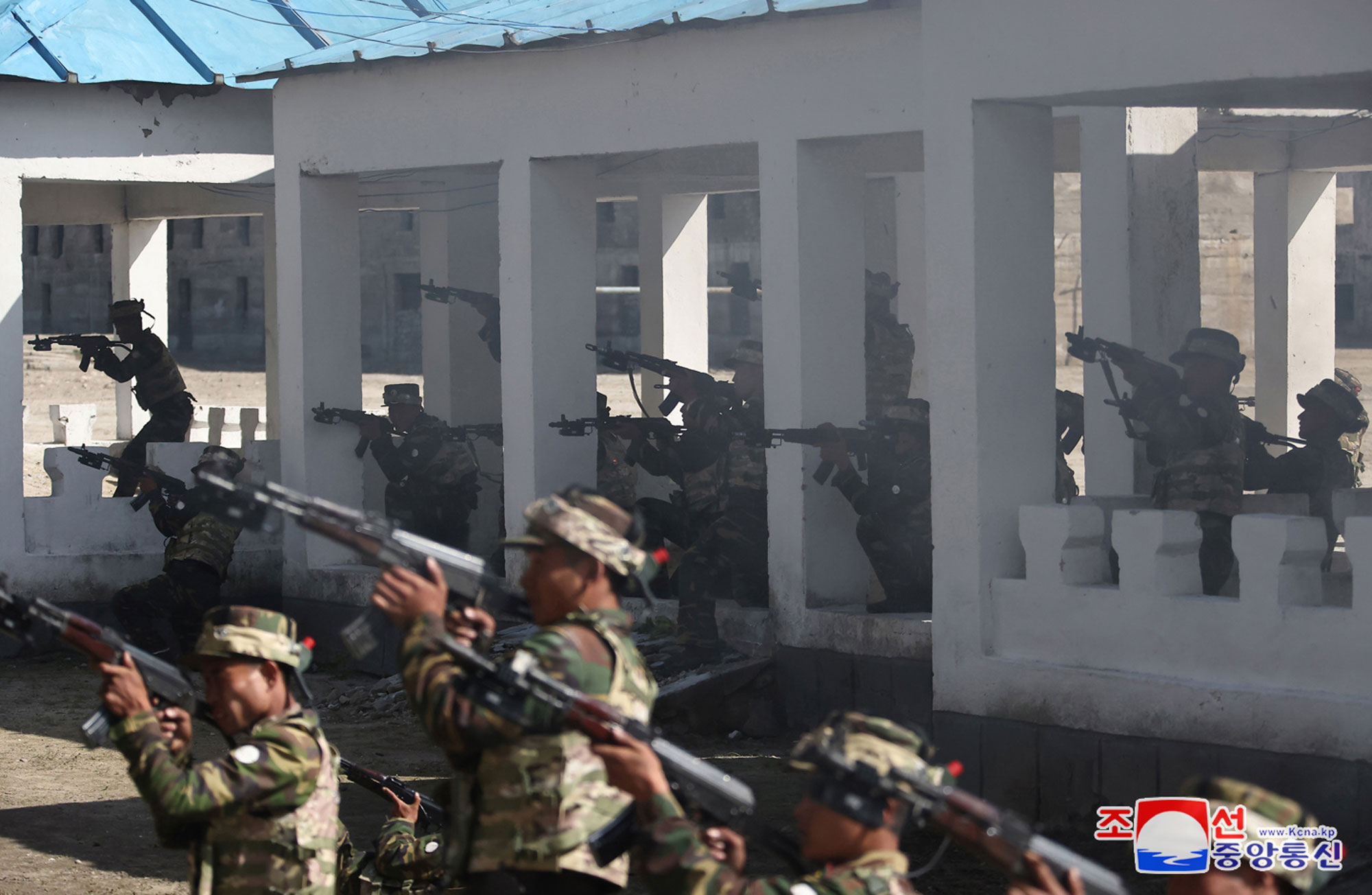 President of State Affairs Kim Jong Un inspects training base of special operation units of KPA in western area