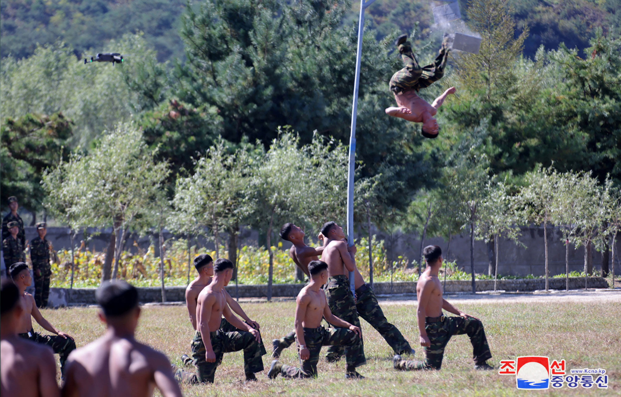 President of State Affairs Kim Jong Un inspects training base of special operation units of KPA in western area