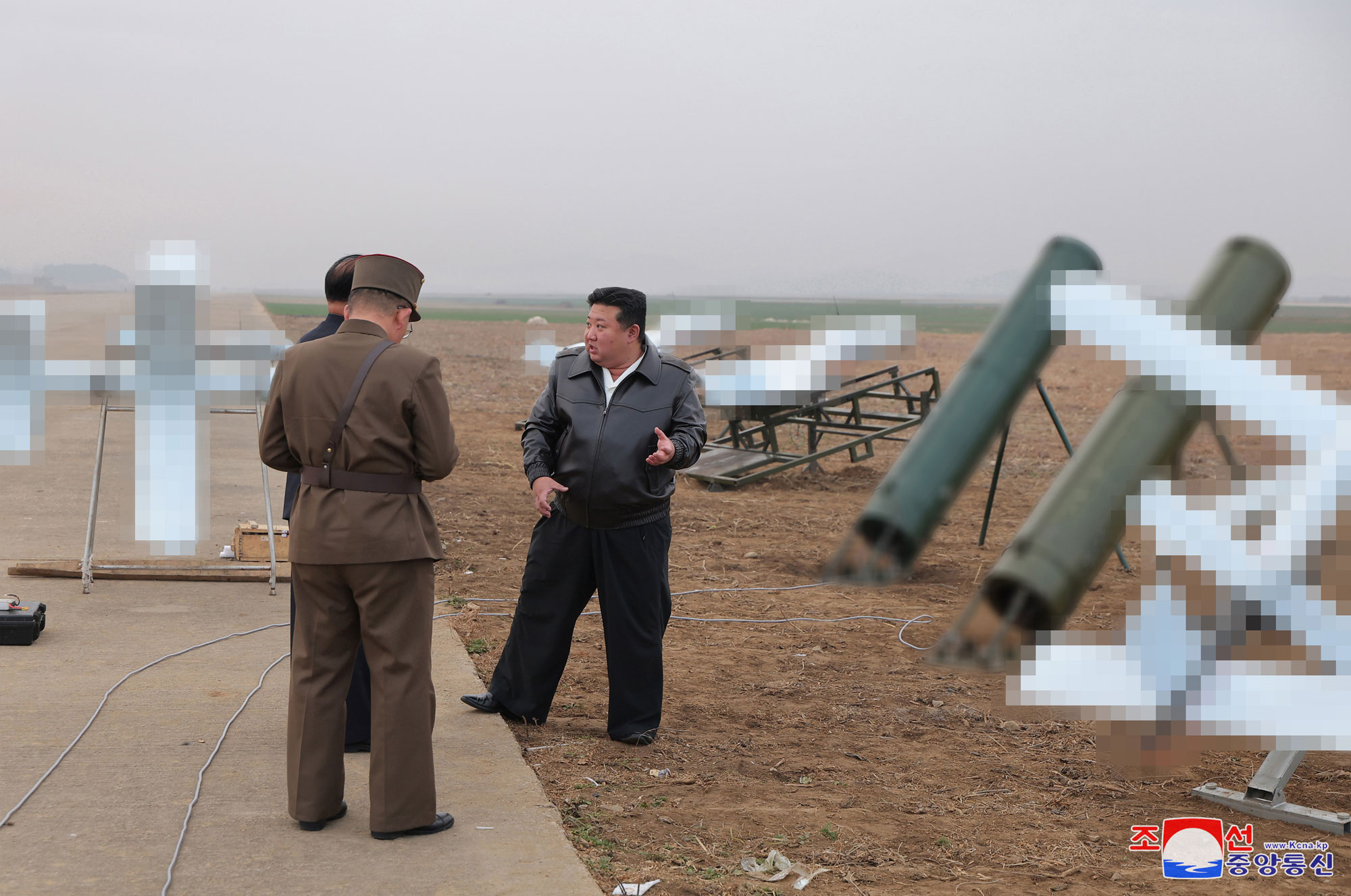  President of State Affairs Kim Jong Un guides performance test of suicide attack drones of various types