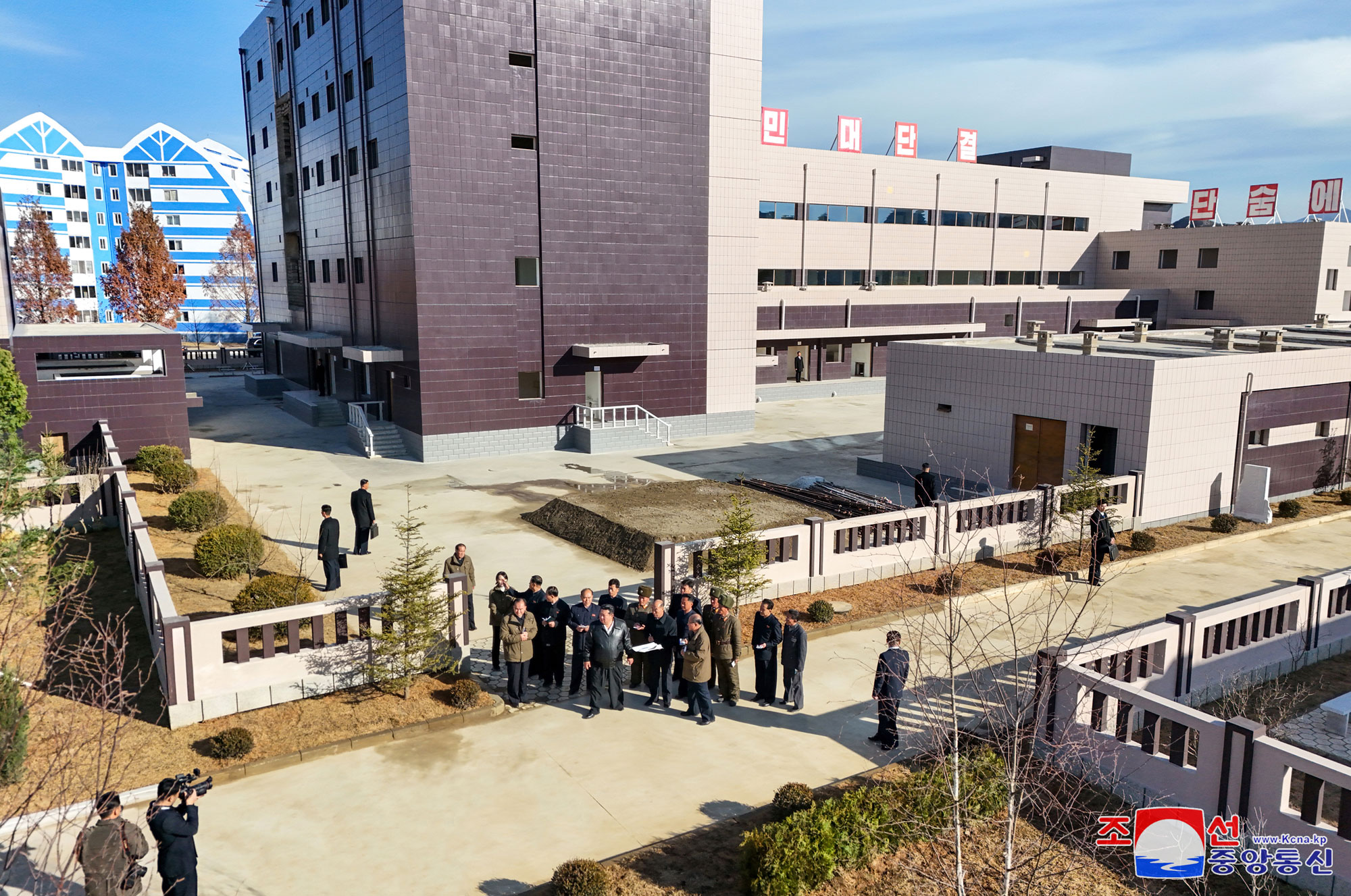 President of State Affairs Kim Jong Un inspects regional-industry factories under construction in Songchon County