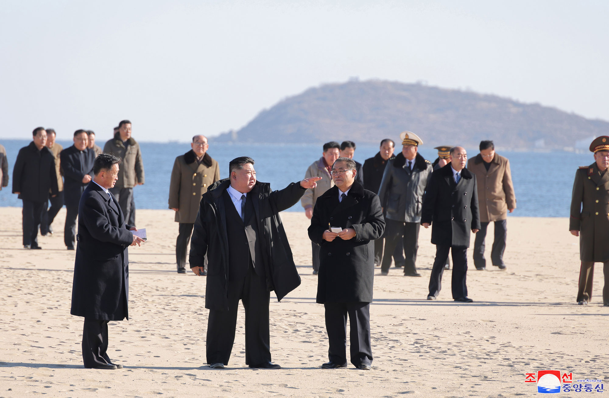 President of State Affairs Kim Jong Un inspects service facilities in Kalma Coastal Resort