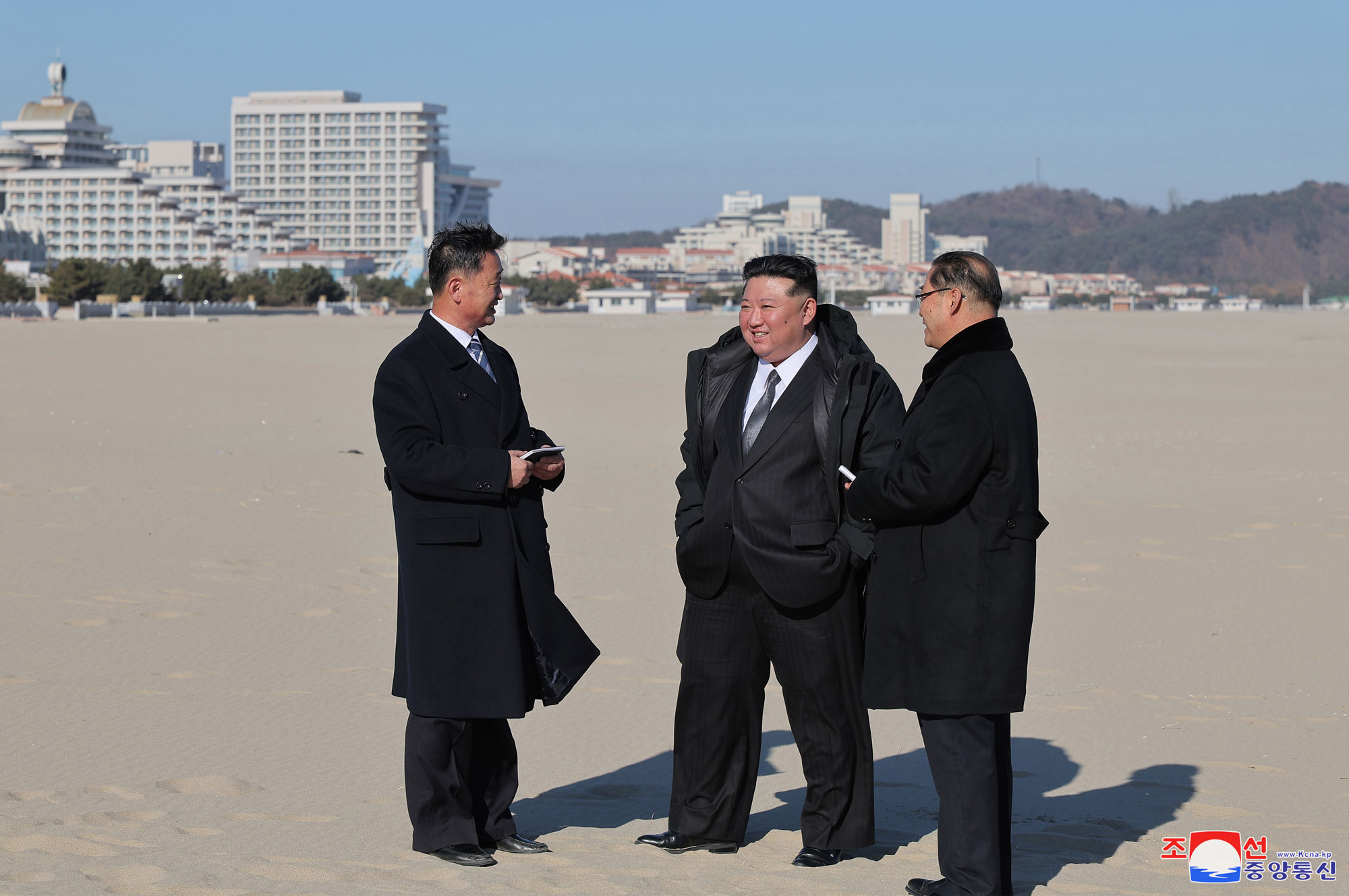 President of State Affairs Kim Jong Un inspects service facilities in Kalma Coastal Resort