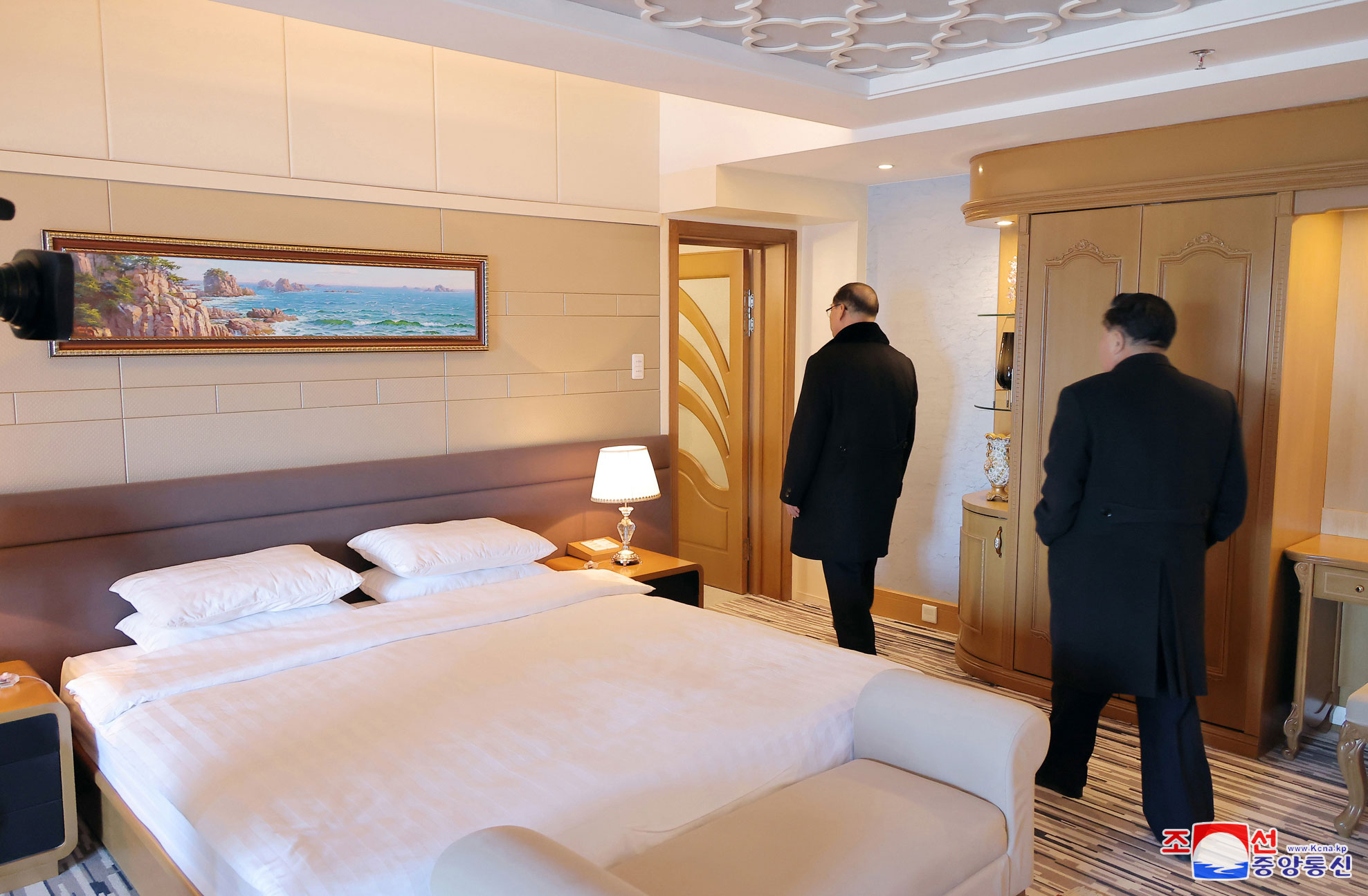 President of State Affairs Kim Jong Un inspects service facilities in Kalma Coastal Resort