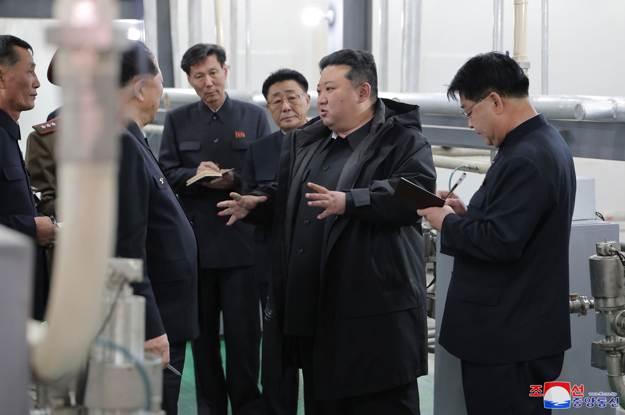 President of State Affairs Kim Jong Un inspects nuclear-material production base and Nuclear Weapons Institute