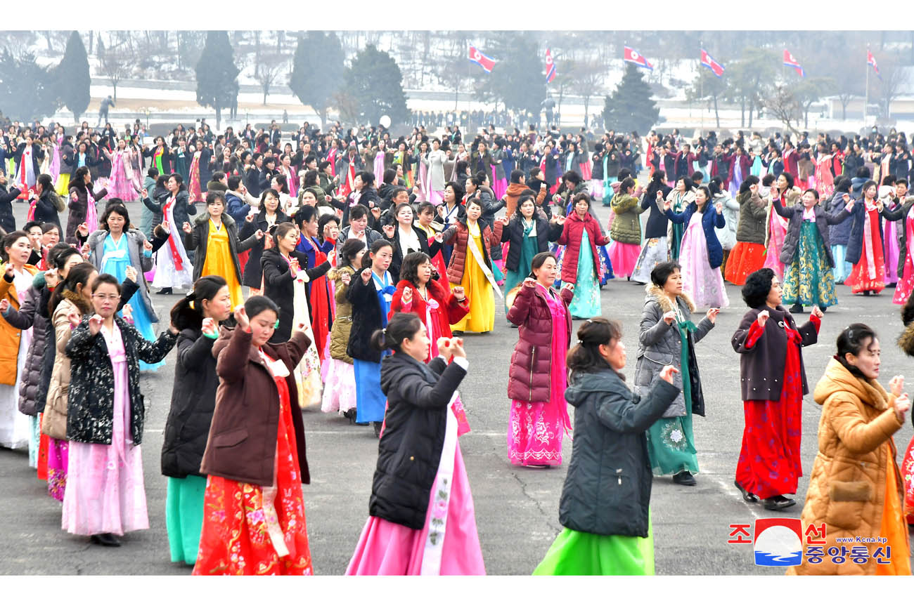 Dancing party of women