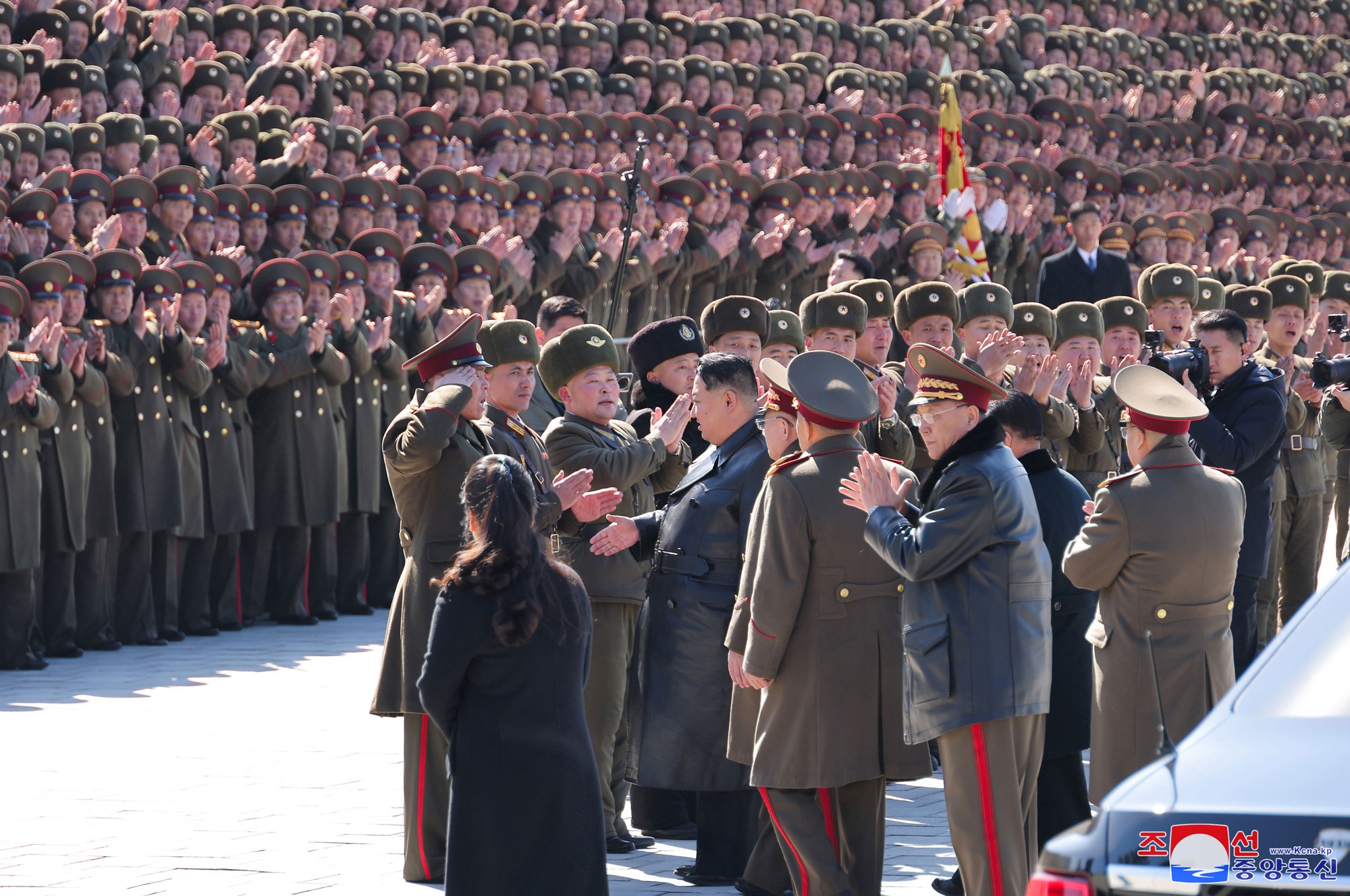 Estimado compañero Kim Jong Un visita Academia Militar Política Kim Il Sung