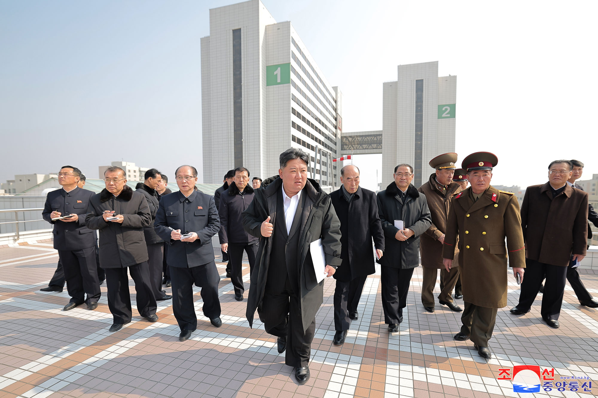 President of State Affairs Kim Jong Un visits completed Pyongyang General Hospital