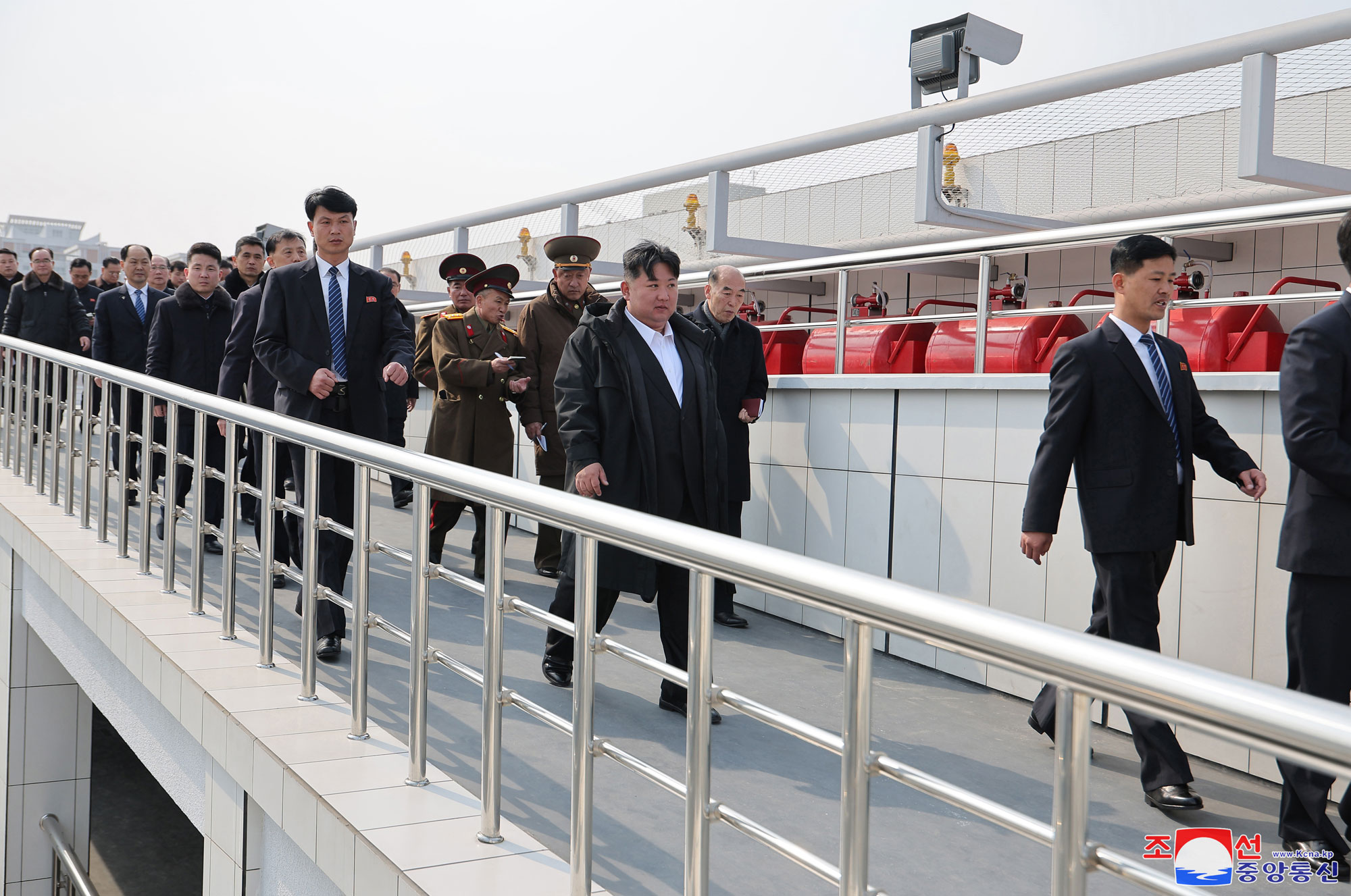 President of State Affairs Kim Jong Un visits completed Pyongyang General Hospital