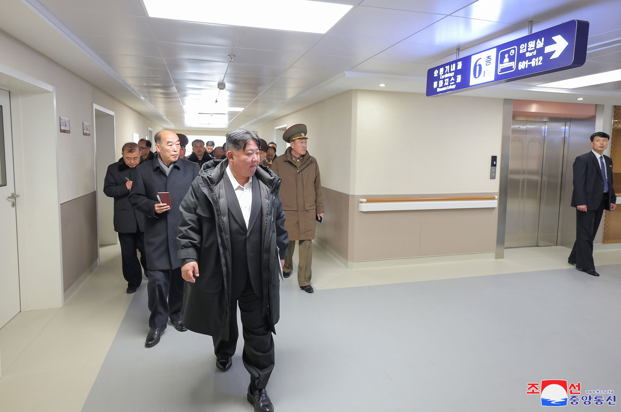 President of State Affairs Kim Jong Un visits completed Pyongyang General Hospital