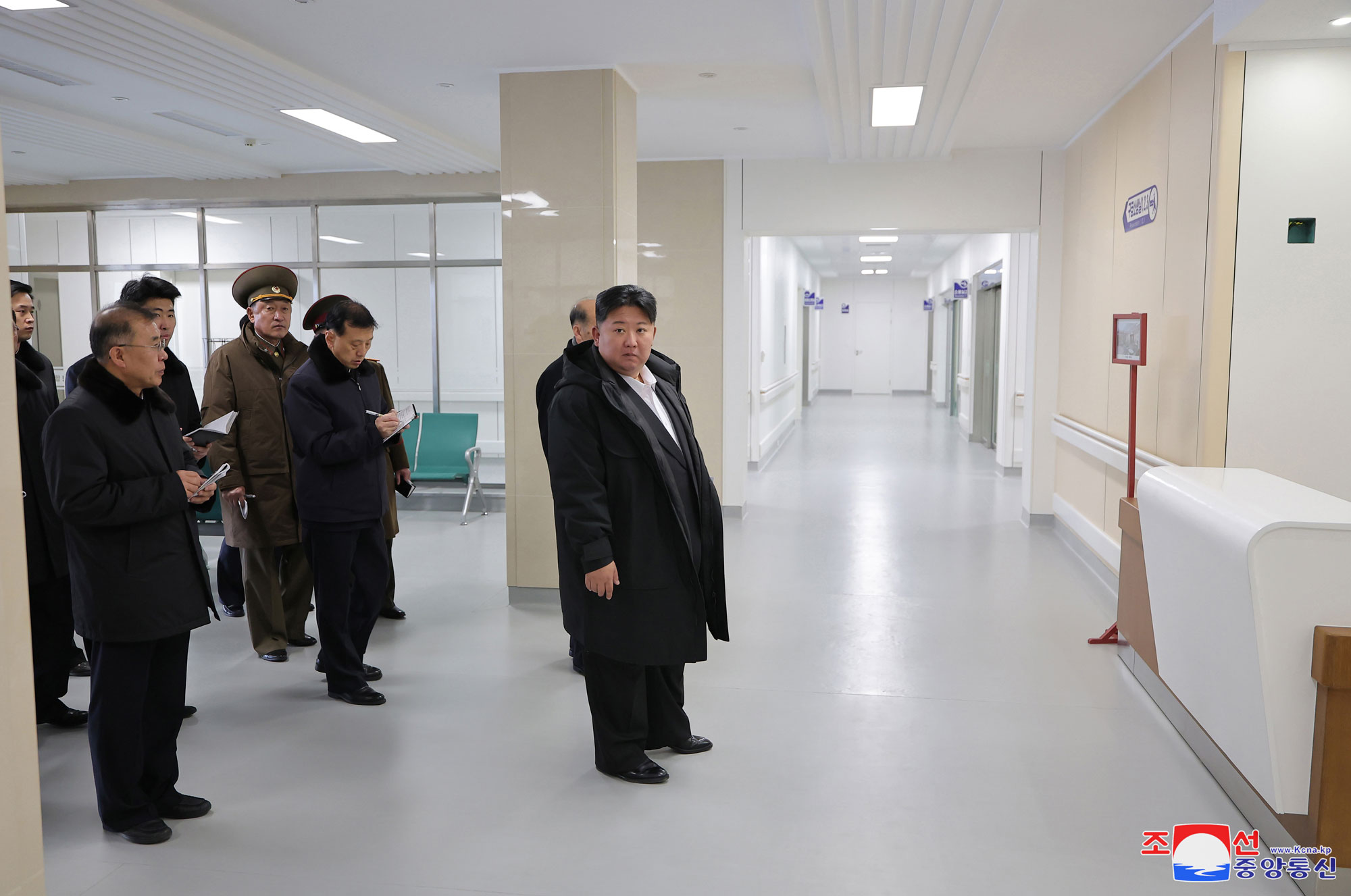 President of State Affairs Kim Jong Un visits completed Pyongyang General Hospital