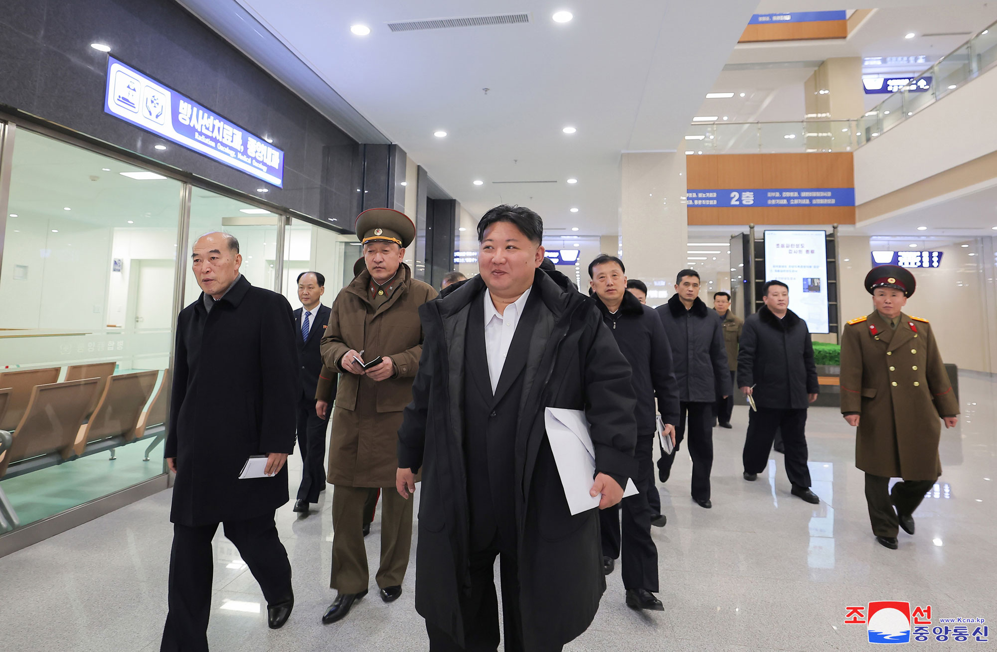 President of State Affairs Kim Jong Un visits completed Pyongyang General Hospital